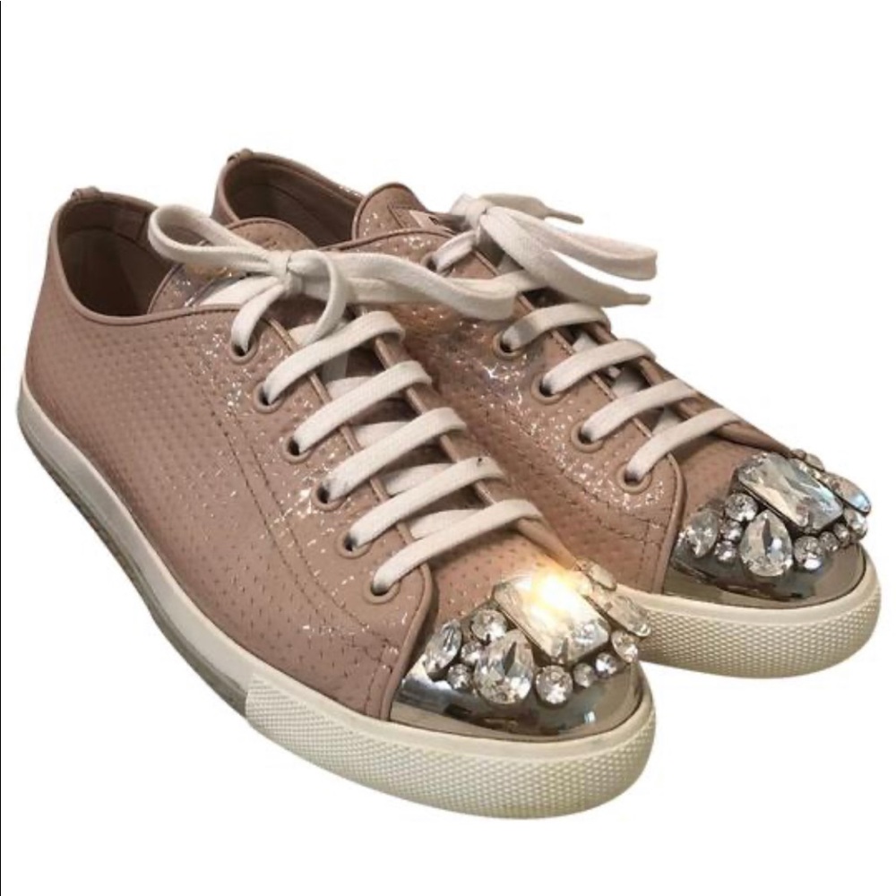 Miu miu Crystal Toe Sneakers